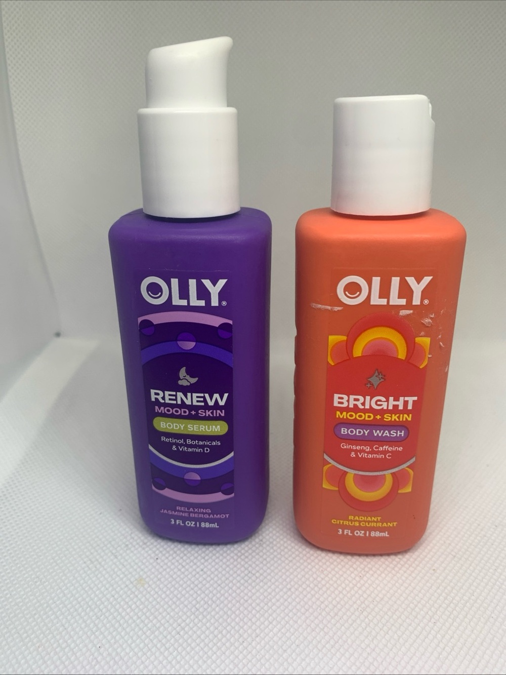 OLLY Renew Body Serum (3 Fl Oz ) & Bright Body Wash (3 Fl Oz ) - Duo